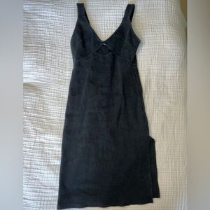 Black midi dress